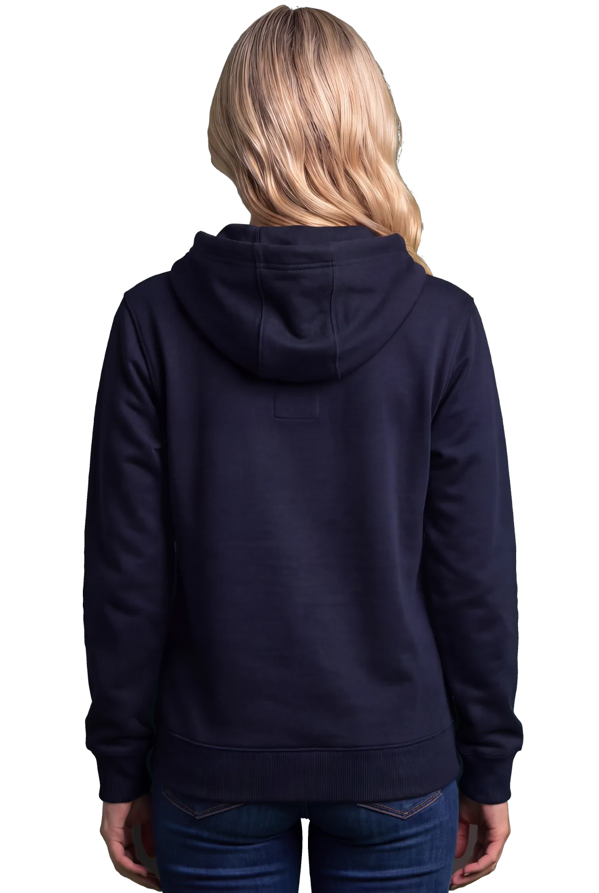 Winnie ring Hoodie, Navy Blazer Chunk Chunk hoodie, mockup, back