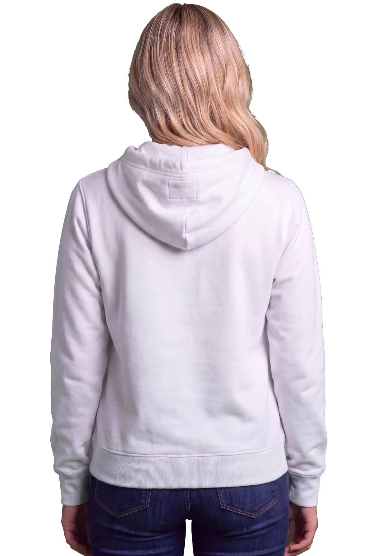 Winnie ring Hoodie, White Chunk Chunk hoodie, mockup, back