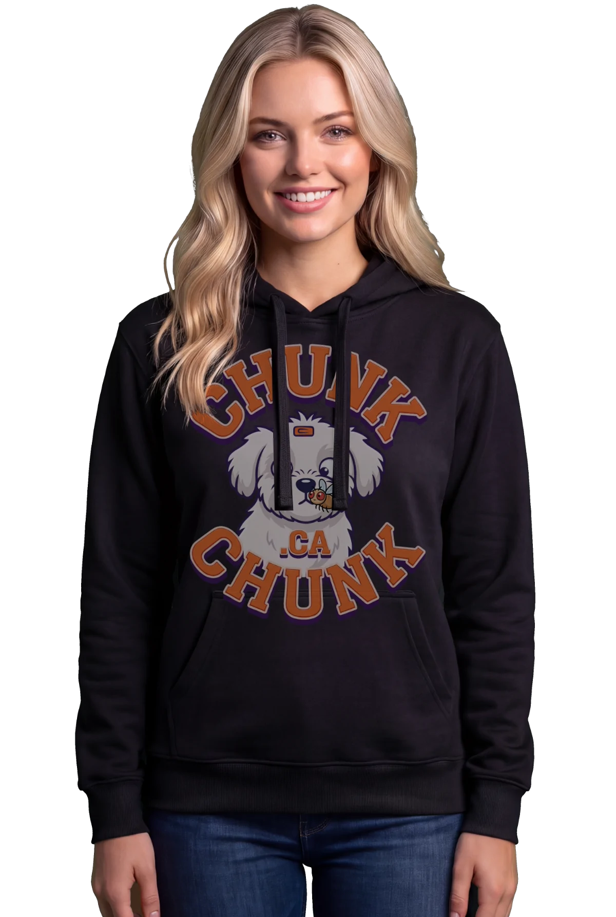 Fruit Fly Hoodie, Black Chunk Chunk hoodie, mockup